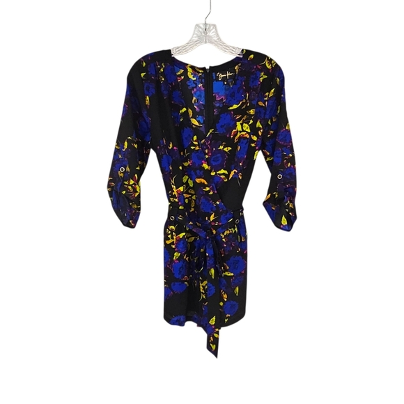 Yumi Kim Liz Romper In Midnight Casdade Purple & Blue Floral Print - Picture 3 of 10